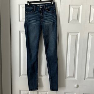 American Eagle blue high rise jegging